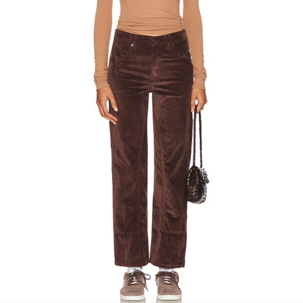 We The Free By Free People Risk Taker Corduroy High Rise Straight Leg Pants 28